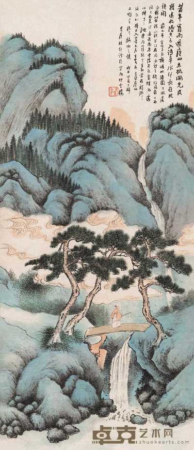 林纾 1918年作 环山林簃 立轴 102×44.5cm